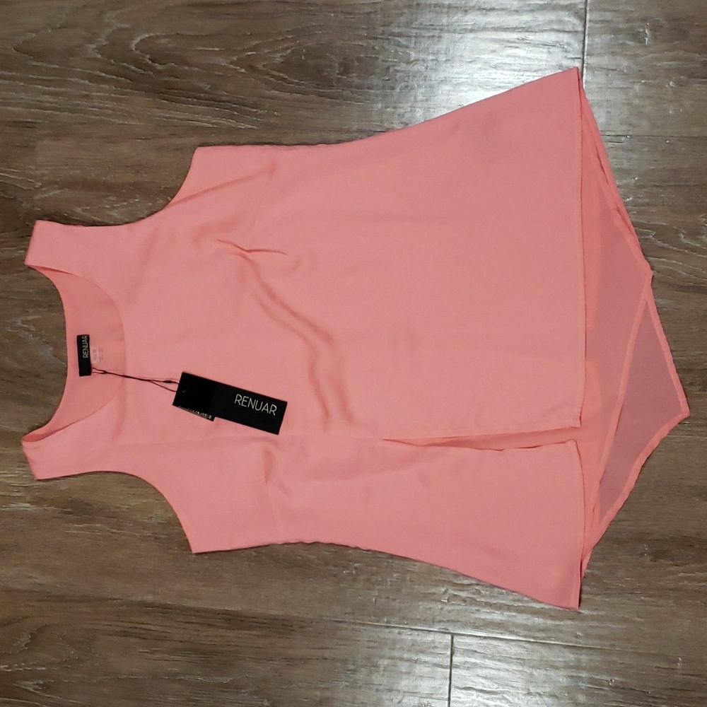 (XS) NWT Renuar Environmentally Friendly Flowy Coral Tank Top Casual